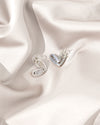 Crystal heart stud earrings