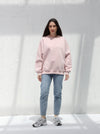 A free size winter T-shirt with embroidered writing in Pink | W DE MODA