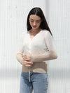 Ombre winter blouse, Beige color