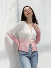 Ombre winter blouse, Pink color