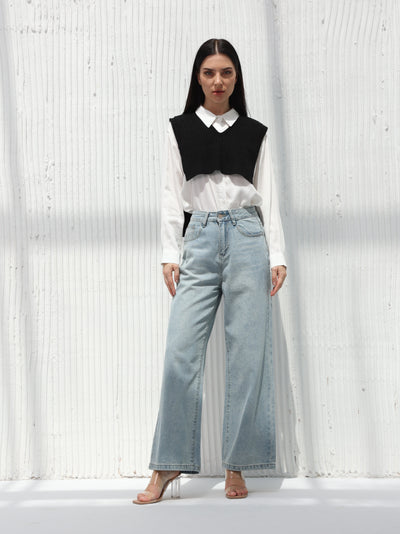 Sweater vest - knitted - Black color