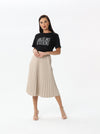 Winter plain pleated skirt | skirt | W DE MODA