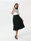 Winter plain pleated skirt | skirt | W DE MODA