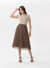 Plain reversible tulle skirt with two sides | skirt | W DE MODA