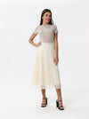 Plain reversible tulle skirt with two sides | skirt | W DE MODA