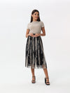 Multi-colored tulle pleated skirt | skirt | W DE MODA