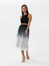 Multi-colored tulle mesh pleated skirt | skirt | W DE MODA