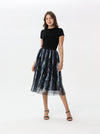 Multi-colored tulle pleated skirt | skirt | W DE MODA