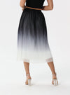 Ombre tulle pleated skirt