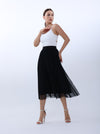 Plain reversible tulle skirt with two sides | skirt | W DE MODA