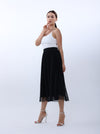 Plain reversible tulle skirt with two sides | skirt | W DE MODA