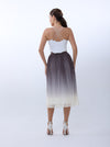 Ombre tulle pleated skirt