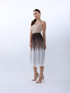 Multi-colored tulle mesh pleated skirt | skirt | W DE MODA