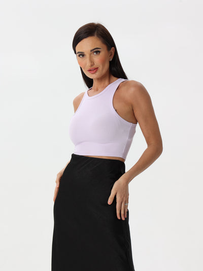 Plain sleeveless T-shirt