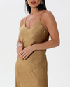 Veined silk midi dress