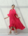 Free size fuchsia cloche dress | W DE MODA