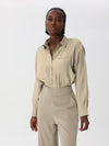 Chiffon formal shirt with button front