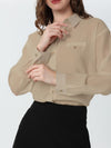 Chiffon formal shirt with button front