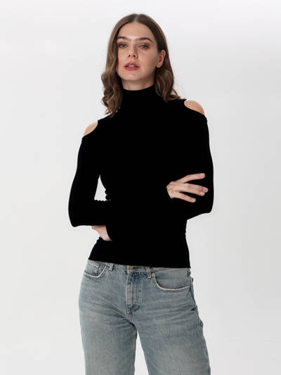 High neck T-shirt With long sleeves