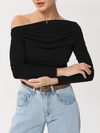 Off-shoulder T-shirt