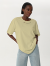 Oversized T-shirt with embroidered collar