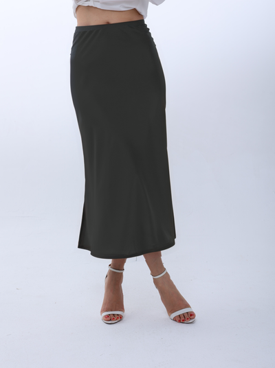 Plain silk skirt
