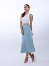 Plain silk skirt