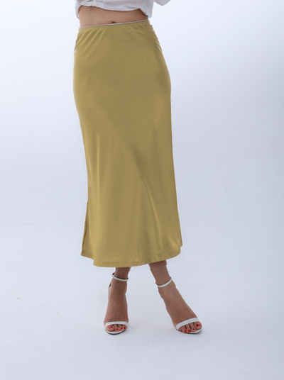 Plain silk skirt