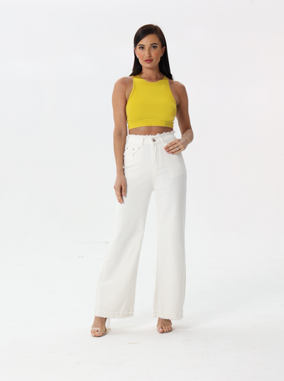 Plain sleeveless T-shirt | T-shirt | W DE MODA