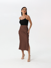 Veined silk skirt