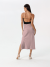 Veined silk skirt