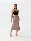 Veined silk skirt