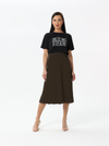 Winter plain pleated skirt | skirt | W DE MODA