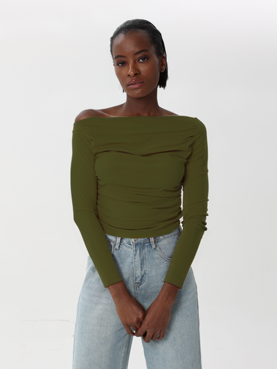 Off-shoulder T-shirt