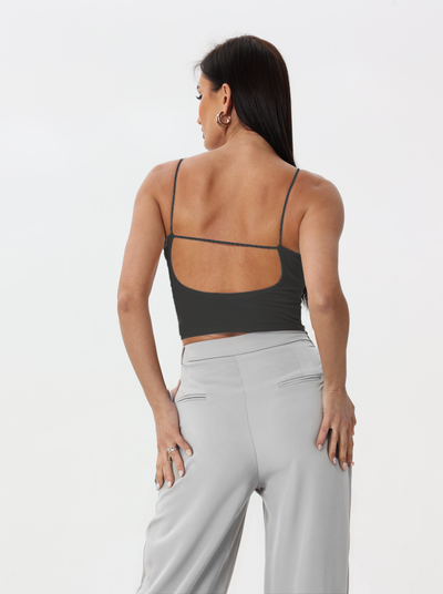 Slim fit sleeveless T-shirt