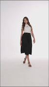 Plain pleated skirt