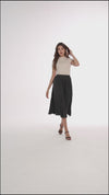 Plain pleated skirt