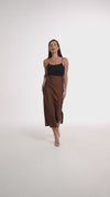 Veined silk skirt