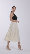 Plain pleated skirt